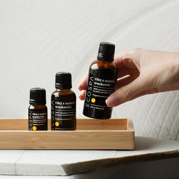 NATURALNY OLEJ Z NASION PESTEK TRUSKAWKI TWARZ CIAŁO WŁOSY 10 ML ECOSPA