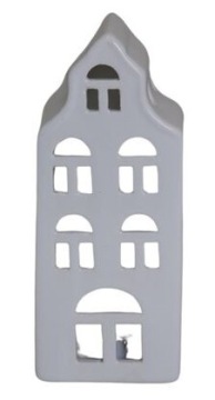 DOMEK DOM CERAMICZNY LED ŚWIECZNIK LAMPION FIGURKA CERAMICZNA NA PREZENT