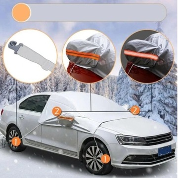 SAMOCHÓD POKROWIEC NA PRZEDNIĄ SZYBĘ OCHRONA PRZED SŁOŃCEM ŚNIEGIEM MROZEM