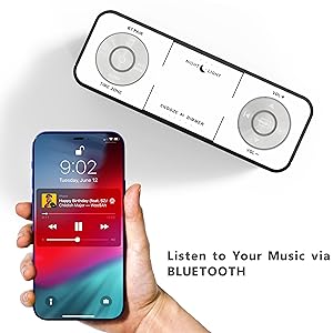 iTOMA LED-будильник-радио с портативным беспроводным Bluetooth 5.1, цифровой