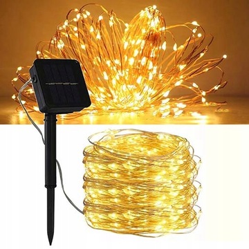 ГИРЛЕНД СОЛНЕЧНЫЕ САДОВЫЕ ЛАМПЫ 10M 100LED