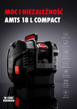 ODKURZACZ PRZEMYSŁOWY BEZPRZEWODOWY DO PRACY NA SUCHO 900W WURTH