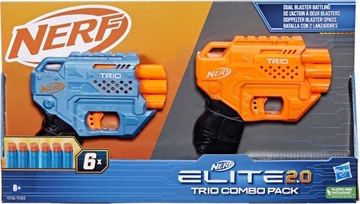 Nerf Elite 2.0 Blaster Pistolet 2w1 Trio Combo Pack F6786