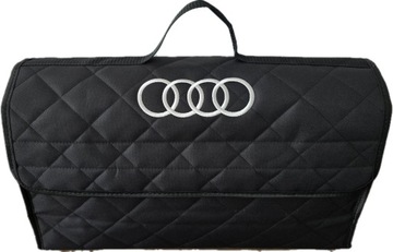 Torba do bagażnika auta Organizer Kuferek rzepy AUDI ZNACZEK PIERŚCIENIE
