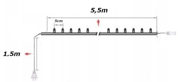 Светильник РОЖДЕСТВЕНСКАЯ ЕЛКА RICE 100 WARM 7м постоянный свет
