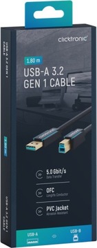 Кабель USB 3.0 A/B HD 5Гб золотой 1,8м