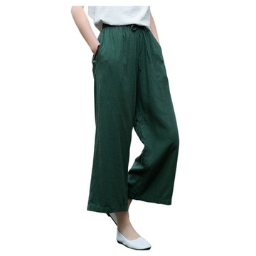 Spodnie damskie Sznurowane spodnie z prostymi nogawkami Casualowe spodnie