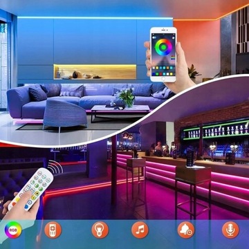 НЕОНОВАЯ СВЕТОДИОДНАЯ ЛЕНТА 3M 5050 RGB WIFI ПРИЛОЖЕНИЕ TUYA ДИСТАНЦИОННОЕ УПРАВЛЕНИЕ ВОДОНЕПРОНИЦАЕМАЯ ЛЕНТА 12V