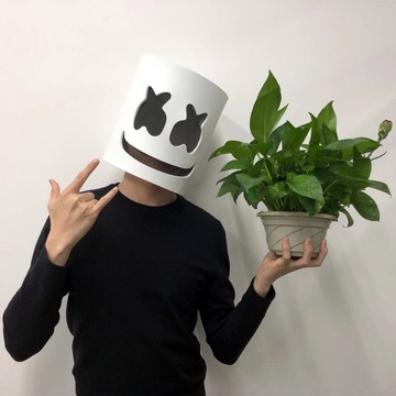 DJ MASK LED MARSHMALLOW ИЗ ПЕНЫ КАПЮШОН С ПОДСВЕТКОЙ ДЛЯ ВЕЧЕРИНКИ MASKIPL