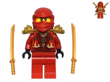 Unikat LEGO Ninjago - Kai (Rebooted) + zbroja + dwa złote miecze ! njo119