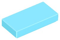 LEGO 3069b Medium Azure Tile 1x2 2szt Nowe