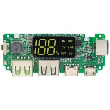 Модуль конвертера зарядного устройства для Power Bank 2x USB 18650 BMS Lightning Apple