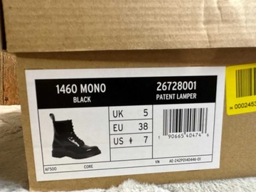 Botki damskie czarne Dr. Martens 1460 MONO 38