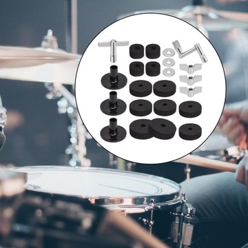 23 сменных фетровых накладки для тарелок для полочных барабанов, черные