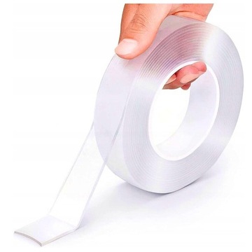MOCNA TAŚMA NANO TAPE WODOODPORNA DWUSTRONNA WIELOKROTNEGO UŻYTKU GRUBA 5M