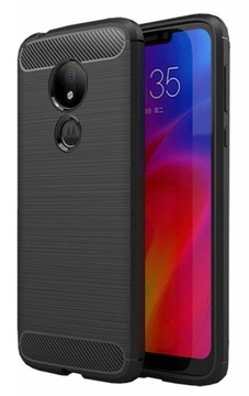 ETUI PANCERNE CARBON CASE DO MOTO G7 POWER + SZKŁO