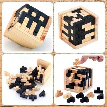 ТВОРЧЕСКИЙ КУБ 3D ДЕРЕВЯННЫЙ ПАЗЛ, КОТОРЫЙ НУЖНО РАЗРЕШИТЬ