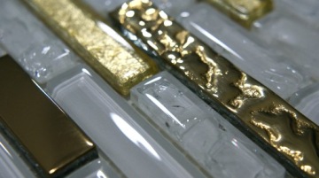 Белая, золотая алиседа гламурная мозаика