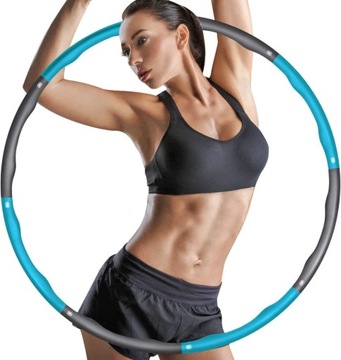 HULA HOOP Z WYPUSTKAMI ODCHUDZAJĄCA NIEBIESKA 95CM