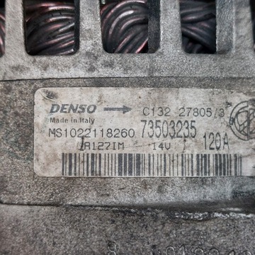 ALFA ROMEO 159 1,9 ALTERNÁTOR DENSO 73503235 120A