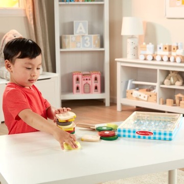 MelissaandDoug Бутерброды для детей Деревянный набор ИГРУШКА ДЛЯ РЕБЕНКА
