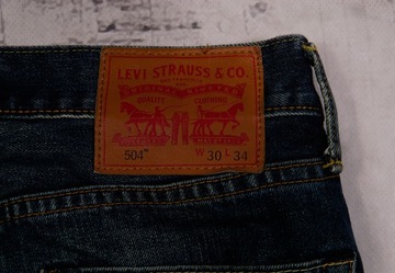 LEVIS STRAUSS 504 _ JEANSY _ SPODNIE _ W30 L34 _ MEN