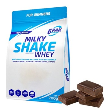 6PAK MILKY SHAKE WHEY 700G BIAŁKO PYSZNE SMAKI WPC