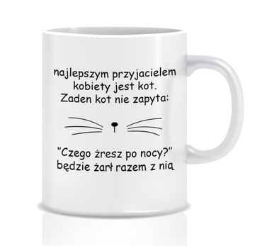 Kubek z grafiką dla kociarza (najlepszy przyjaciel