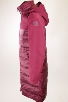 WOOLRICH Women Pink Full Zip Hooded Puffer Down Parka Jacket Size S New RRP