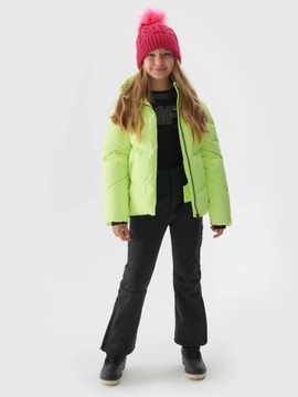 ДЕТСКАЯ ЗИМНЯЯ КУРТКА С КАПЮШОНОМ ДЛЯ ДЕВОЧЕК 4F AW23F293