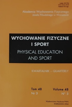 Wychowanie fizyczne i sport Tom 48, nr 3/2004