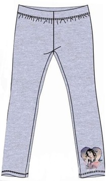 116 Legginsy bawełniane VIOLETTA szare z sercem