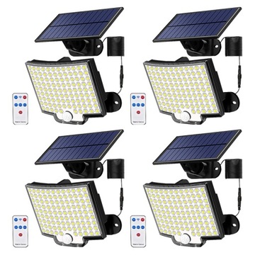 Lampa zasilana energią słoneczną Lampa zewnętrzna z czujnikiem ruchu i