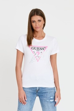 GUESS Biały T-shirt Icon Tee M