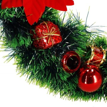 РОЖДЕСТВЕНСКИЙ ВЕНОК, ДВЕРНОЙ ВЕНОК КРЕМ, 35см, БОЛЬШОЙ