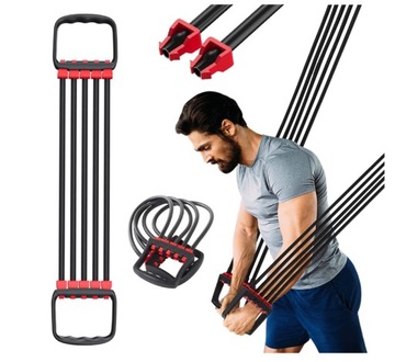 EKSPANDER ZESTAW DO ĆWICZEŃ 5 GUM OPROWYCH FITNESS