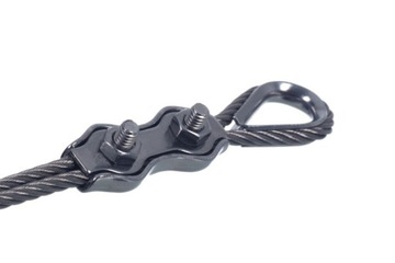 Двойной седельный зажим из нержавеющей стали, 4 мм.