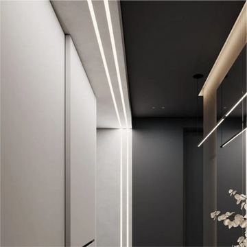 PROFIL Aluminiowy LED Anodowany Szeroki Płyt GK Regips XL 2m Do Taśmy 20mm