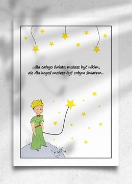 Plakat Mały Książę 60x80 cytaty Antoine de Saint-Exupéry Gwiazda