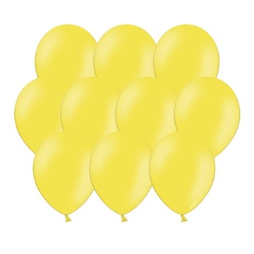 BALONY ŻÓŁTE ŚLUB CHRZEST ROCZEK 10 SZT