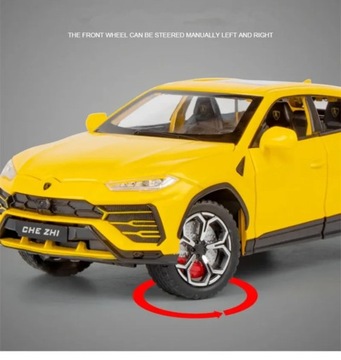 1/24 Lambo URUS Bison SUV, спортивные игрушки из сплава, модель автомобиля, литье под давлением, металл