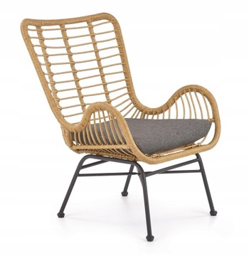 IKARO кресло черный/натуральный/серый