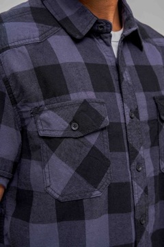 Koszula Brandit Checkshirt halfsleeve black-grey XL