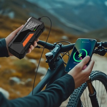 АВТОМОБИЛЬНЫЙ КОМПРЕССОР МОТОЦИКЛ БЕСПРОВОДНОЙ НАСОС ВЕЛОСИПЕД POWERBANK USB