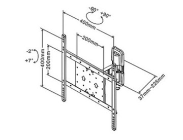 Uchwyt do telewizora/monitora 26-42'' wieszak rtv