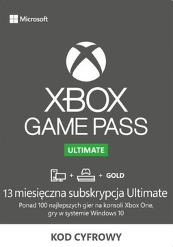 XBOX GAME PASS ULTIMATE Subskrypcja 13 miesięcy KOD