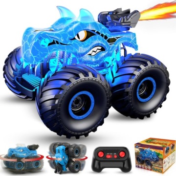 Monster truck, Terénní auto na dálkové ovládání,rozprašování,Modré