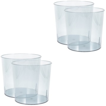 PRZEZROCZYSTE POJEMNIKI PLASTIKOWE KOSZ NA ŚMIECI BIUROWE MINI TR