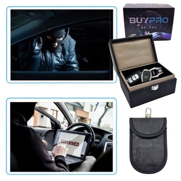 Pudełko na Kluczyk Klatka Faraday Blokuje Keyless GSM GPS BOX + Etui + RFID