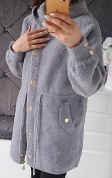 ТЕПЛОЕ ПАЛЬТО АЛЬПАКА С КАПЮШОНОМ, ПЕРЕХОДНОЕ ПАЛЬТО ШЕРСТЬ